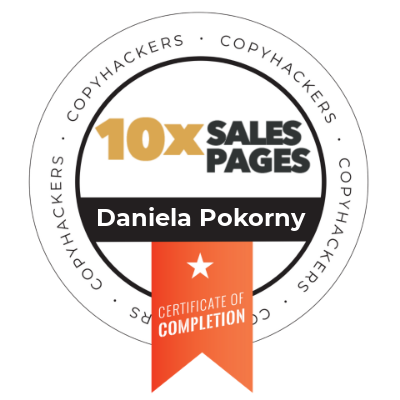 Conversion Copywriter Badge Daniela Pokorny